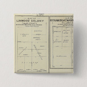 T23S R2021E Tulare County Section Map 15 Cm Square Badge