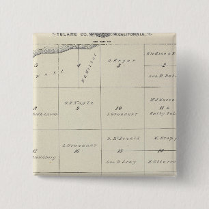T23S R22E Tulare County Section Map 15 Cm Square Badge
