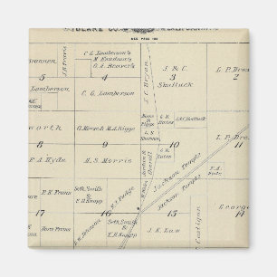 T23S R23E Tulare County Section Map Magnet