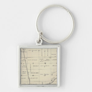 T23S R25E Tulare County Section Map Key Ring