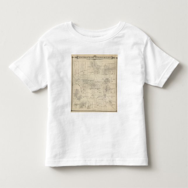 T23S R28E Tulare County Section Map Toddler T-Shirt (Front)