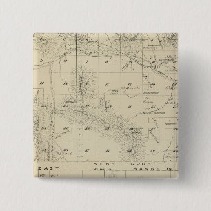 T24S R1619E Tulare County Section Map 15 Cm Square Badge