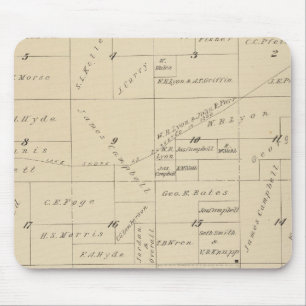 T24S R22E Tulare County Section Map Mouse Pad