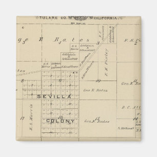 T24S R23E Tulare County Section Map Magnet