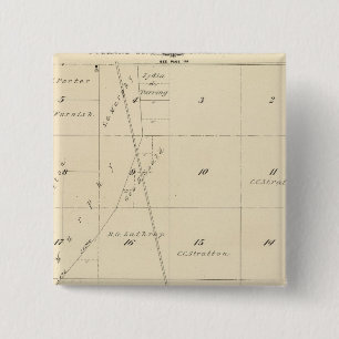 T24S R24E Tulare County Section Map 15 Cm Square Badge