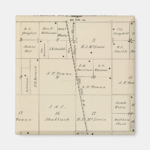 T24S R25E Tulare County Section Map Magnet