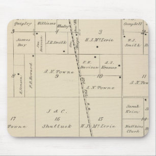 T24S R25E Tulare County Section Map Mouse Pad