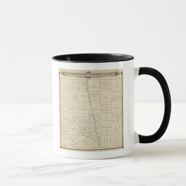 T24S R25E Tulare County Section Map Mug (Right)