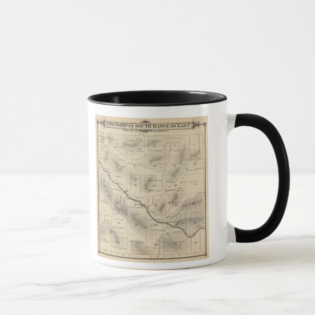 T24S R28E Tulare County Section Map Mug (Right)