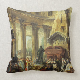 T28516 Alexander the Great visiting the Tomb of Ac Cushion