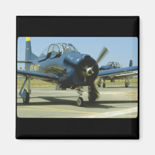T28, Blue Frontal. (plane;t28_WWII Planes Magnet