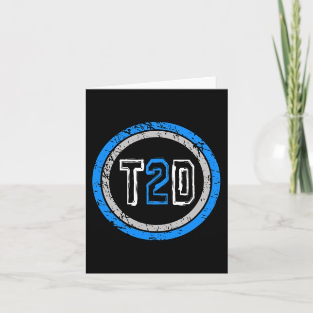 T2D Blue Emblem Type 2 Diabetes Awareness  Card (Front)