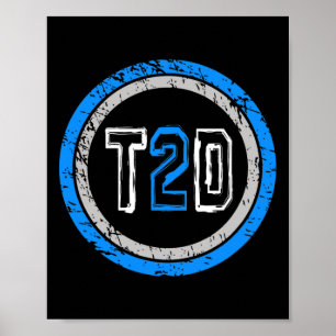 T2D Blue Emblem Type 2 Diabetes Awareness  Poster