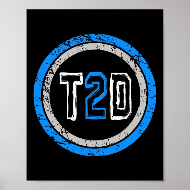 T2d Blue Emblem Type 2 Diabetes Awareness  Poster (Front)