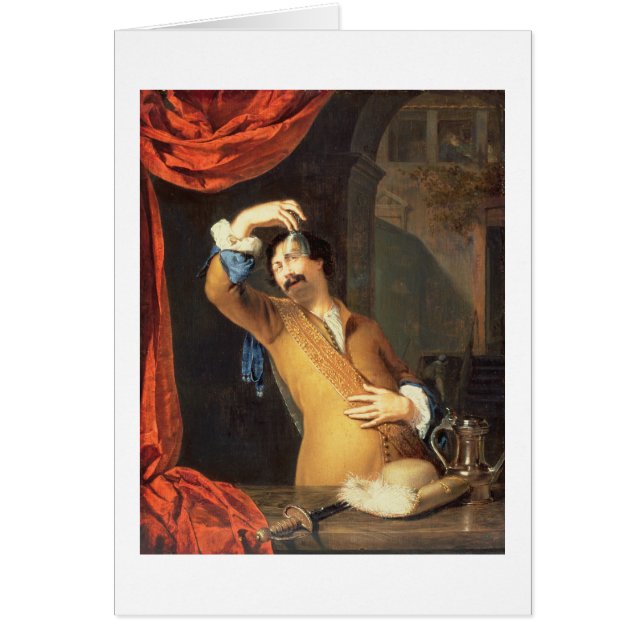 T31553 A Cavalier Standing at a Window Examining a (Front)