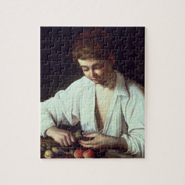 T31971 A Young Boy Peeling an Apple Jigsaw Puzzle (Vertical)