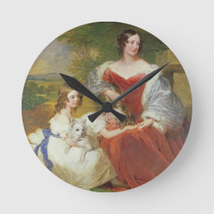 T32011 Portrait of Mrs Sarah Frances Cooper and he Round Clock