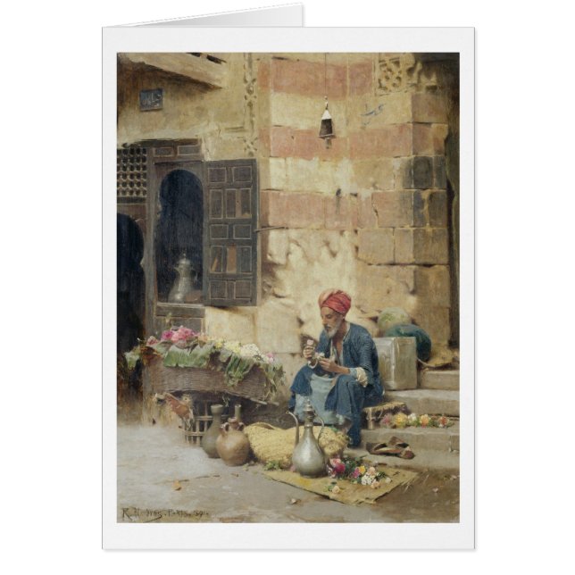 T32410 The Flower Seller, 1891 (panel) (Front)