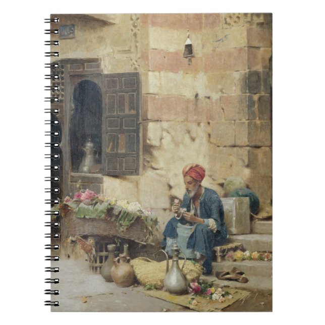 T32410 The Flower Seller, 1891 (panel) Notebook (Front)