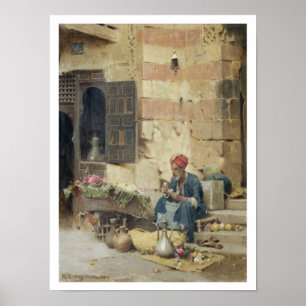T32410 The Flower Seller, 1891 (panel) Poster