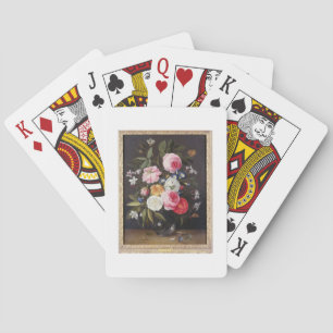 T32512 Still Life of Flowers in a Vase, 1661 (see Playing Cards
