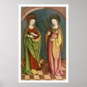 T32982 St. Margaret of Antioch and St. Faith, c.15 Poster