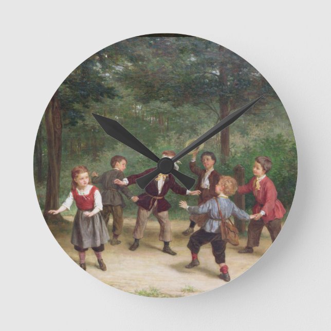 T33268 Blind Man's Buff 91316me; children; playing Round Clock (Front)