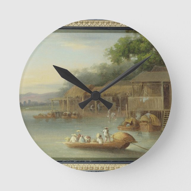 T33508 A Riverside Dwelling, Indo-China (see also Round Clock (Front)