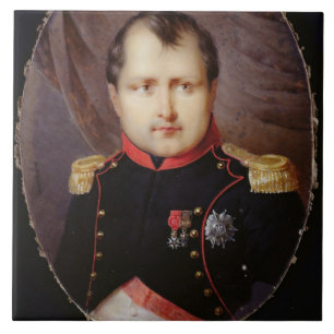 T34002 Portrait Miniature of Napoleon I (1769-1821 Ceramic Tile