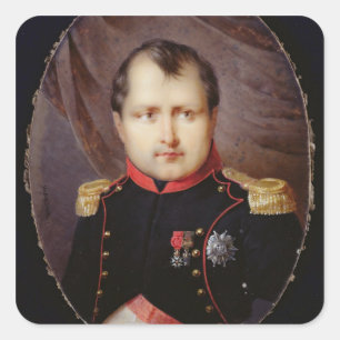 T34002 Portrait Miniature of Napoleon I (1769-1821 Square Sticker