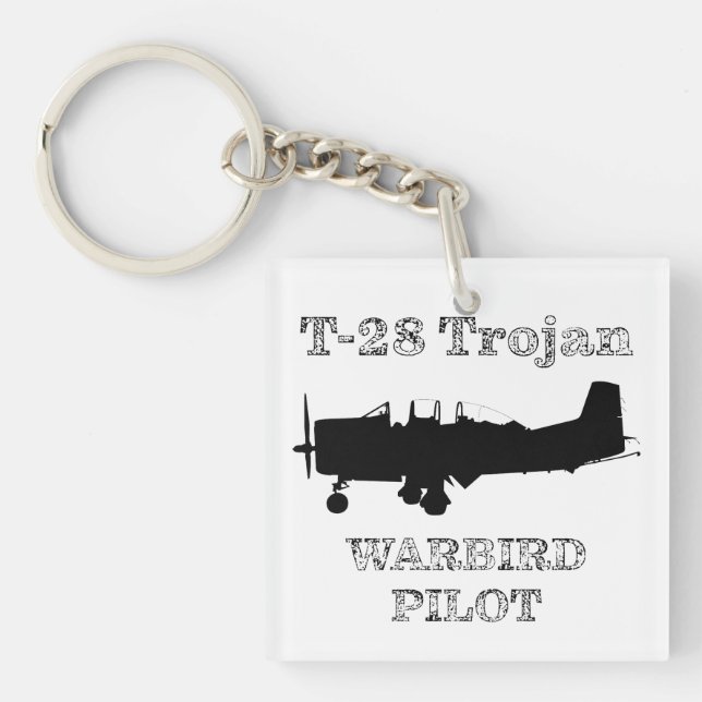 T-28 Trojan Warbird Pilot Key Ring (Front)