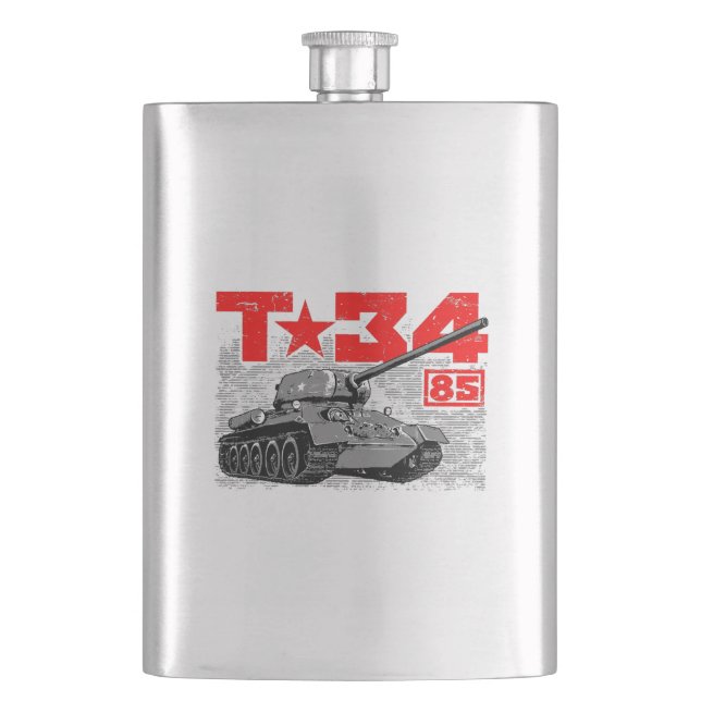 T-34-85 Soviet medium tank Hip Flask (Front)