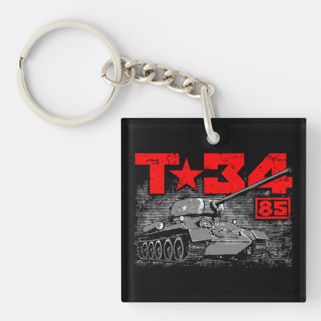 T-34-85 Soviet medium tank Key Ring (Front)
