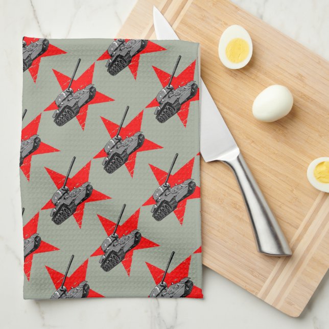 T-34-85 Soviet medium tank Tea Towel (Quarter Fold)