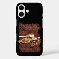 T-34-85 Soviet Union Medium Tank of WWII and Flag