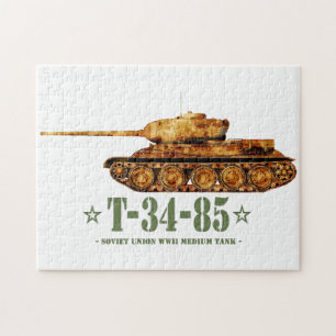 T-34-85 World War Two Soviet Medium Tank WWII Jigsaw Puzzle
