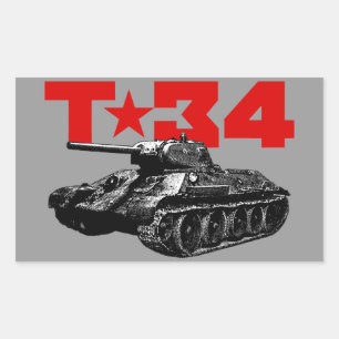 T-34 RECTANGULAR STICKER
