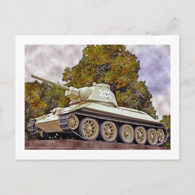 T-34 Russian Tank,Soviet War Memorial, Berlin Postcard (Front)