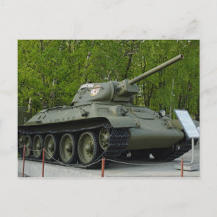 T-34 tank postcard