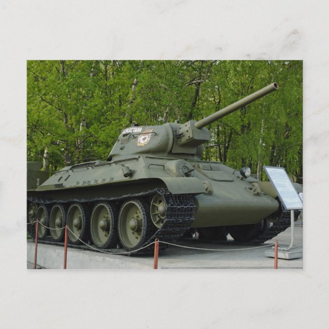 T-34 tank postcard (Front)