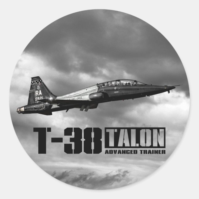 T-38 Talon Classic Round Sticker (Front)