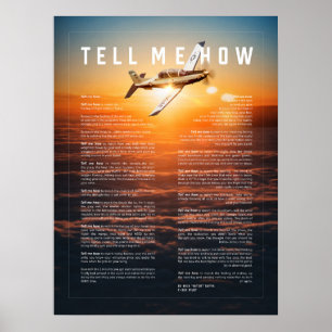 T-6 Texan II with Tell Me How ode to flight Poster