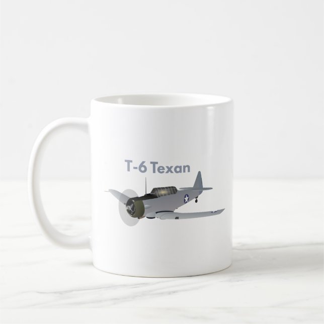 T-6 Texan Trainer Aircraft Coffee Mug (Left)