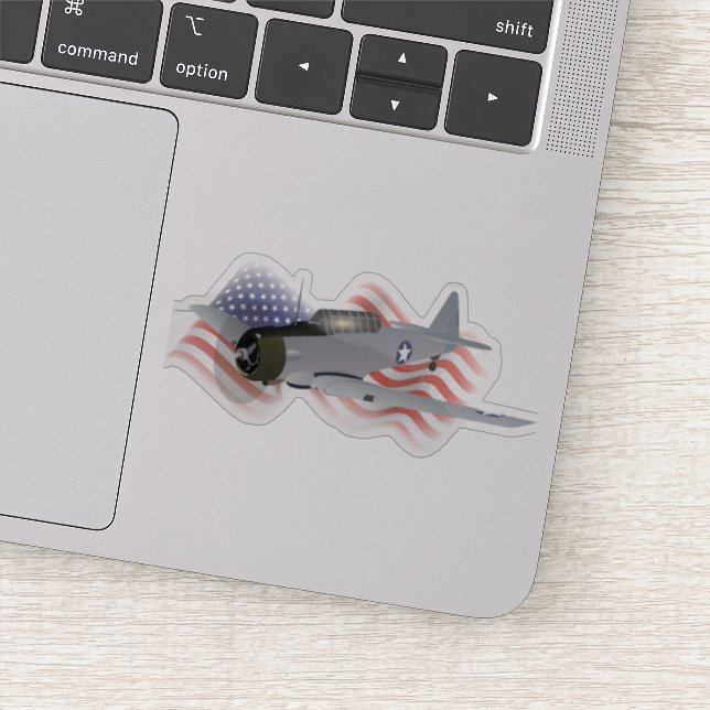 T-6 Texan Trainer Aircraft with American Flag (Detail)