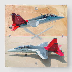 T-7A RED HAWK SQUARE WALL CLOCK