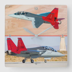 T-7A RED HAWK SQUARE WALL CLOCK