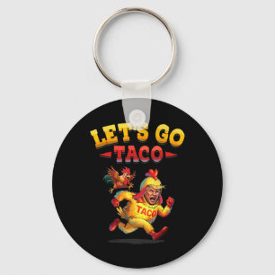 T.a.c.o Funny Let's Go Taco Shirt Men Women Key Ring