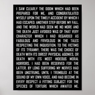 T And The Pendulum Edgar Allan E Etry Excerpt Prem Poster