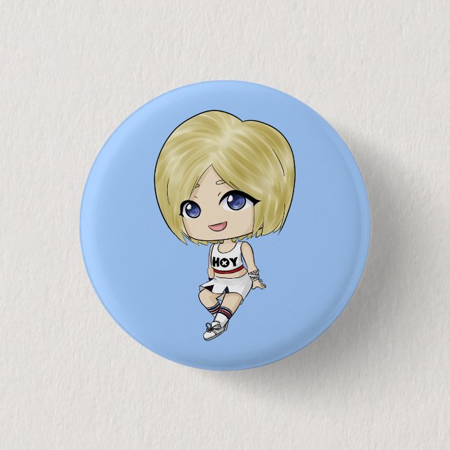 T-ARA Hyomin 'NICE BODY' Button - Blue [TypeA] (Front)