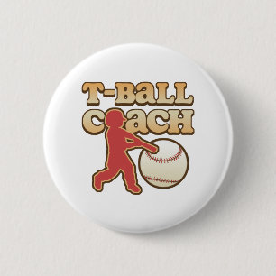 T-Ball Coach 6 Cm Round Badge